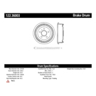Centric Parts 122.36003 Brake Drum 7
