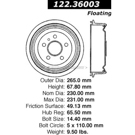 Centric Parts 122.36003 Brake Drum 6
