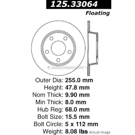 Centric Parts 125.33064 Brake Rotor 1