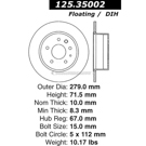 1982 Mercedes Benz 240D Brake Rotor 2