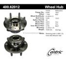 Centric Parts 400.62012 Axle Bearing and Hub Assembly 1