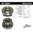 Centric Parts 401.35000 Axle Bearing and Hub Assembly 1
