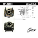 Centric Parts 401.42000 Axle Bearing and Hub Assembly 1