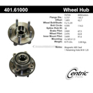 Centric Parts 401.61000 Axle Bearing and Hub Assembly 1