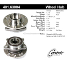 Centric Parts 401.63004 Axle Bearing and Hub Assembly 1