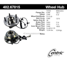 Centric Parts 402.67015 Axle Bearing and Hub Assembly 1
