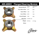 Centric Parts 405.40003 Wheel Bearing Module 1
