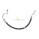 2003 Honda Civic Power Steering Pressure Line Hose Assembly 1