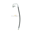 2007 Infiniti G35 Power Steering Pressure Line Hose Assembly 1