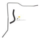 1990 Ford Tempo Power Steering Return Line Hose Assembly 1