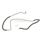 1994 Mercury Sable Power Steering Return Line Hose Assembly 1