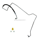 2007 Volvo V70 Power Steering Pressure Line Hose Assembly 1