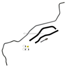 2012 Hyundai Veracruz Power Steering Return Line Hose Assembly 1