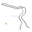 2012 Honda Crosstour Power Steering Return Line Hose Assembly 1