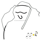 2012 Dodge Avenger Power Steering Return Line Hose Assembly 1