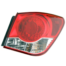 2012 Chevrolet Cruze Tail Light Assembly Pair 2