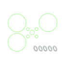 BuyAutoParts Mitsubishi Cordia A/C Compressor Gasket Kit AE-V0117AN