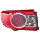 2012 Toyota Corolla Tail Light Assembly Pair 3