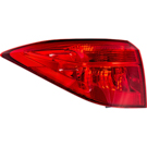 2017 Toyota Corolla Tail Light Assembly Pair 3