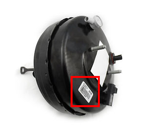 Part Numbers on Brake Booster