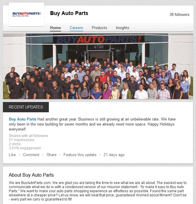 BuyAutoParts Linkedin