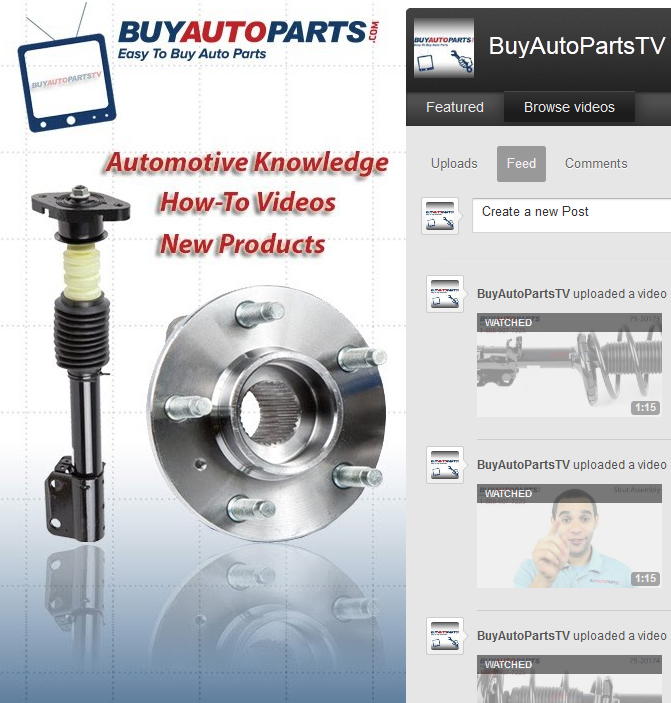 BuyAutoParts Youtube