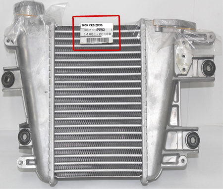 Part Numbers on Intercooler