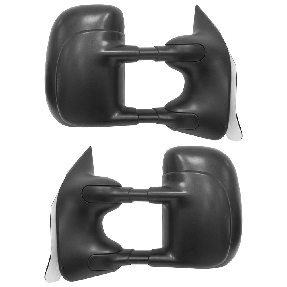 New 1998 Ford E Series Van Side View Mirror Set E-350 Econoline - w/o Heat - Telescoping - w/o Power