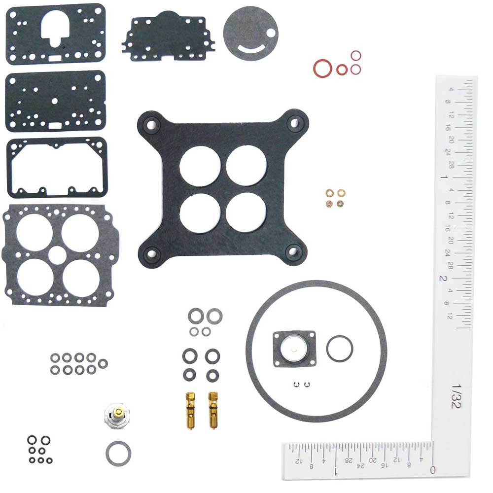 New 1976 Ford F-500 Carburetor Repair Kit 6.4L Engine - Naturally Aspirated - GAS - w/ 70-165 Enrichment Valve and Air Cleaner Gasket - Carb MFG-H-4 -