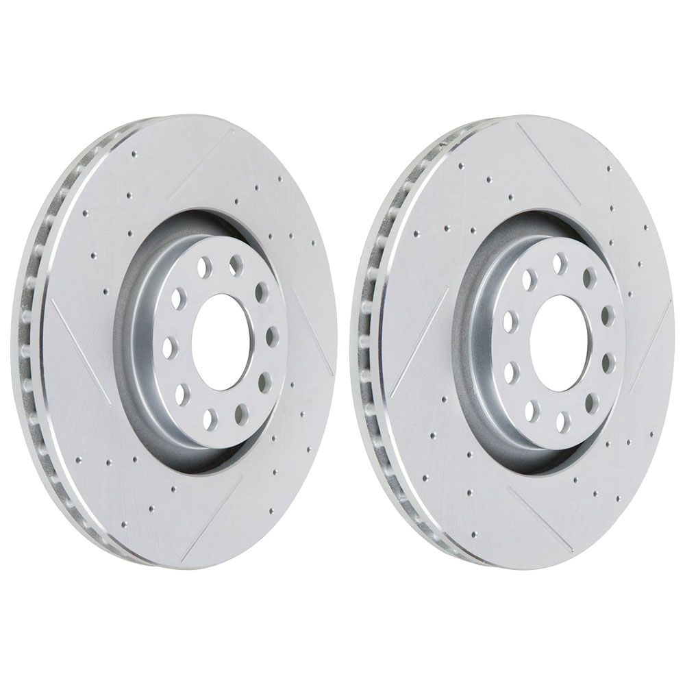 2008 Audi A4 Premium Duralo Drilled and Slotted Rotors - Front