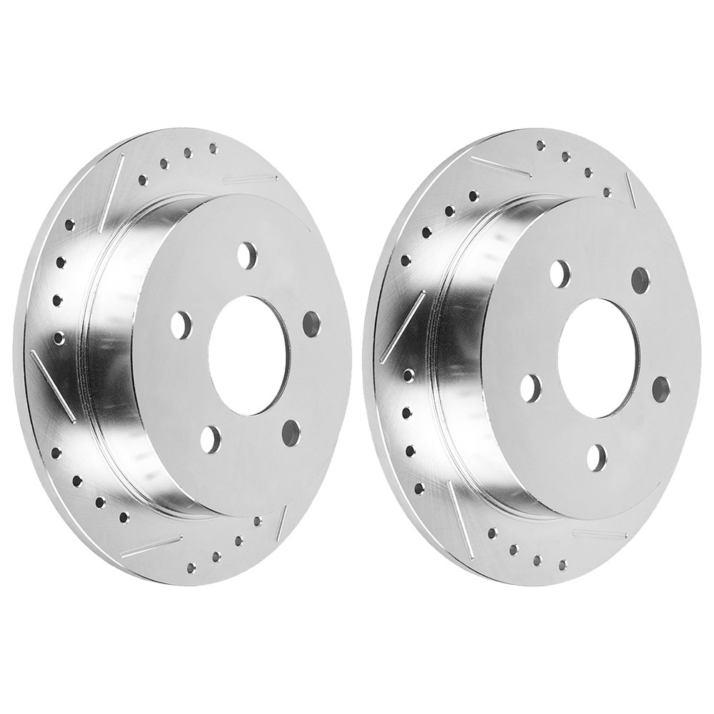 2000 Pontiac Grand Prix Premium Duralo Drilled and Slotted Rotors - Rear