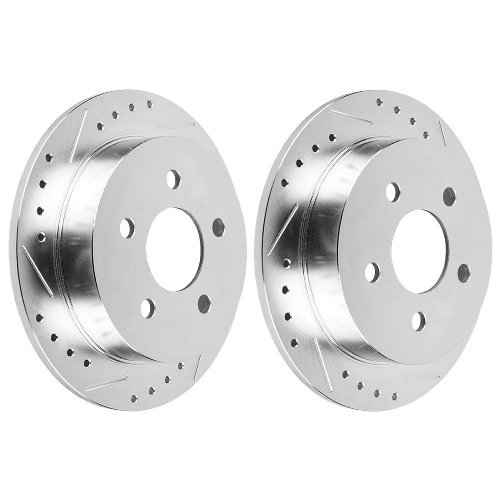 1997 Pontiac Grand Prix Premium Duralo Drilled and Slotted Rotors - Rear