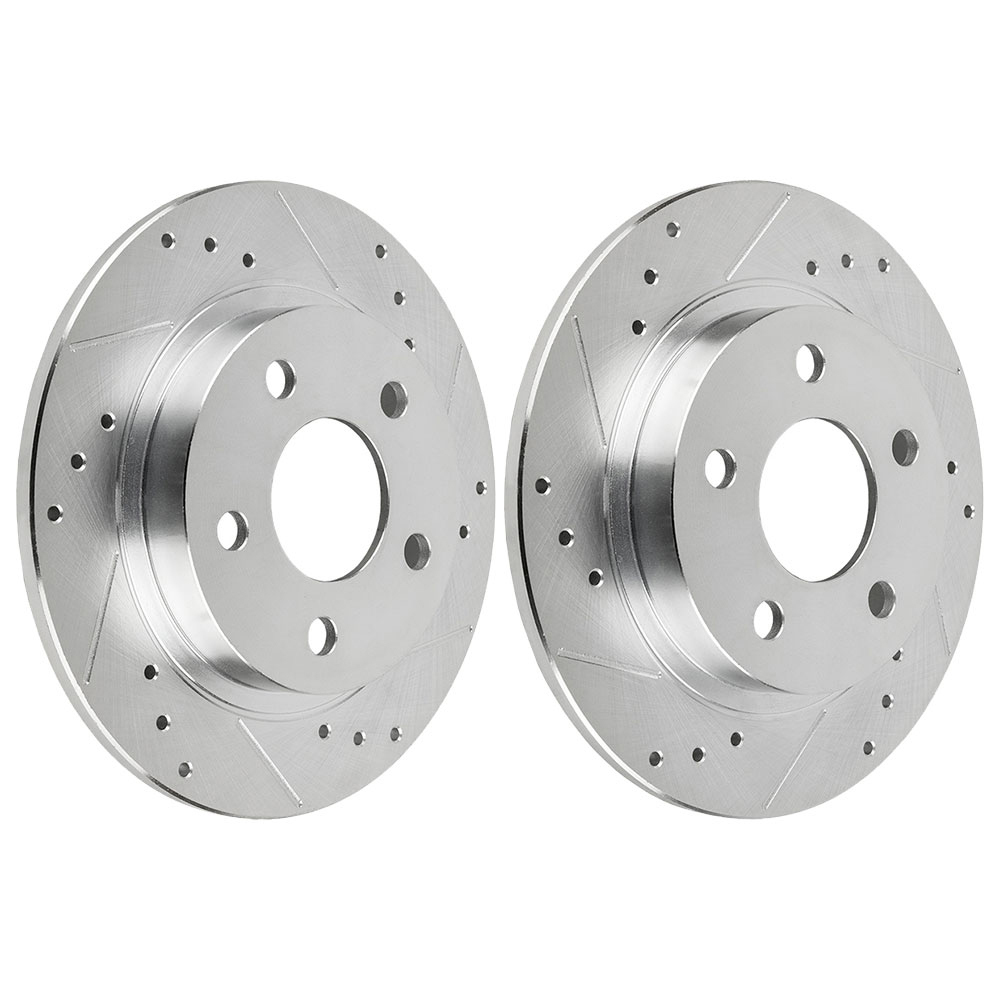 2001 Oldsmobile Aurora Premium Duralo Drilled and Slotted Rotors - Rear