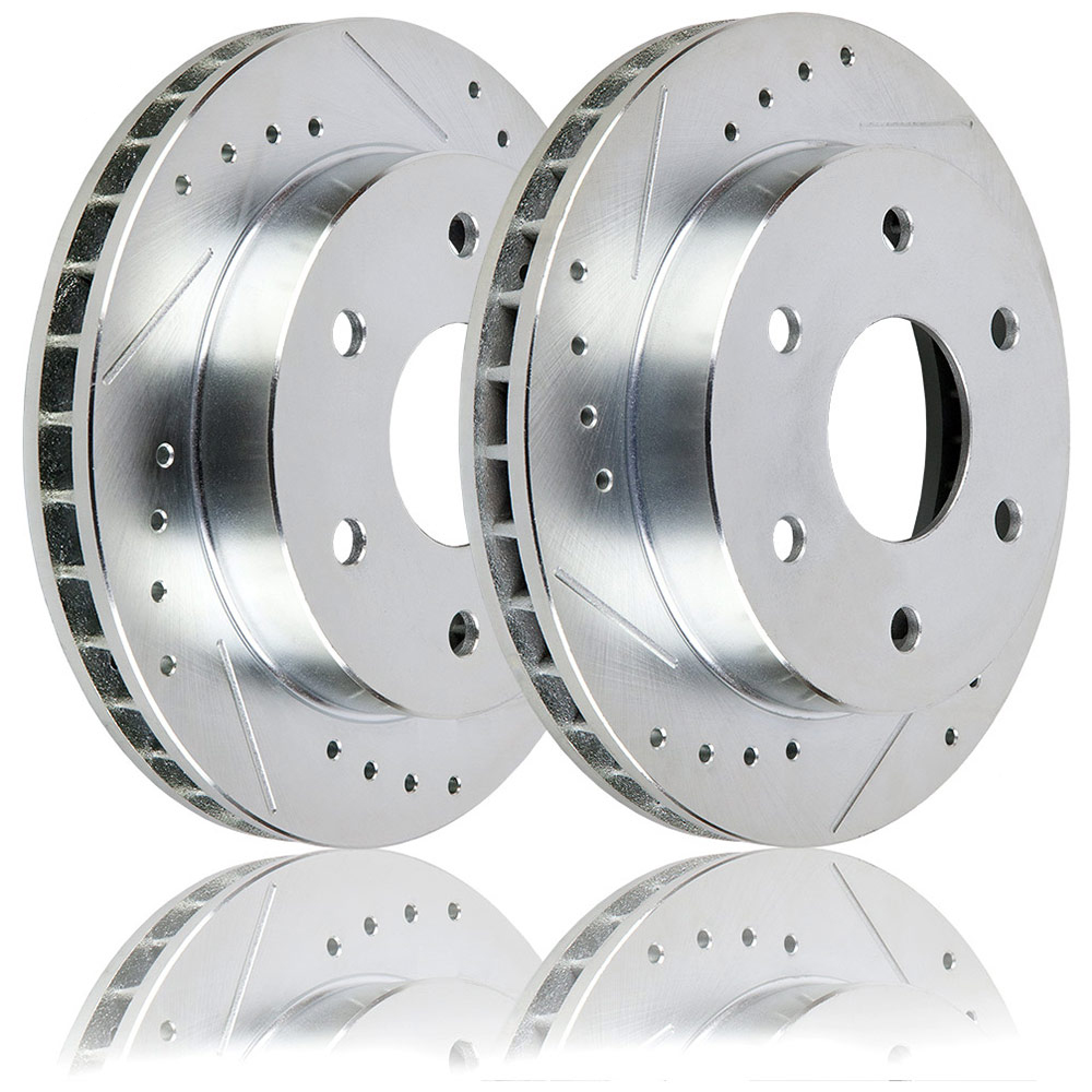 1989 Chevrolet Pick-up Truck Premium Duralo Drilled and Slotted Rotors - Front