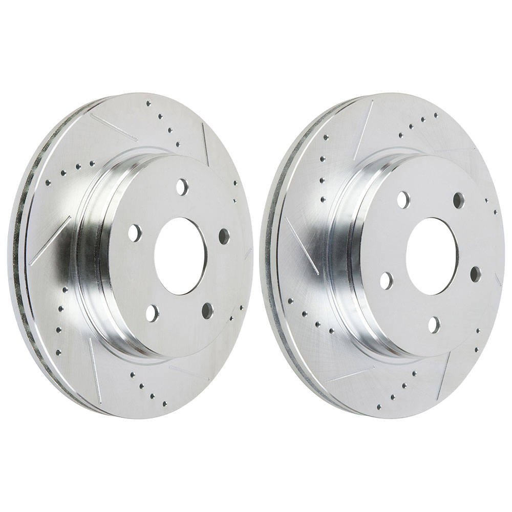 2008 Chrysler Aspen Premium Duralo Drilled and Slotted Rotors - Front