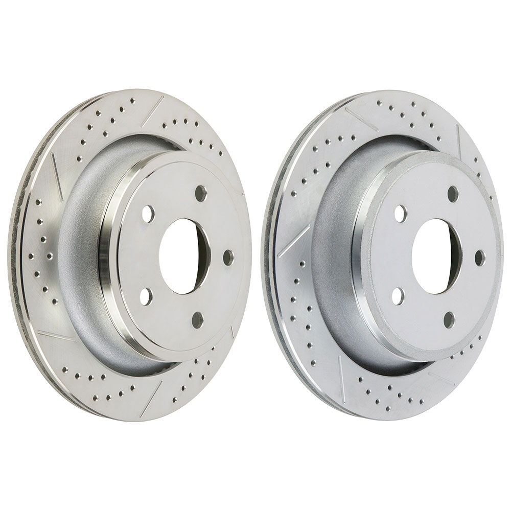 2004 Dodge Ram Trucks Premium Duralo Drilled and Slotted Rotors - Rear