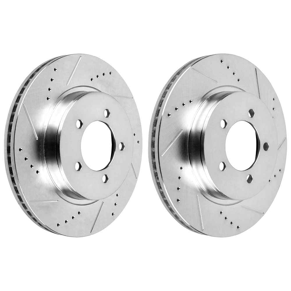 2003 Mercury Mountaineer Premium Duralo Drilled and Slotted Rotors - Front