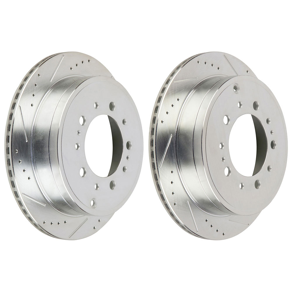 2008 Lexus LX570 Premium Duralo Drilled and Slotted Rotors - Rear