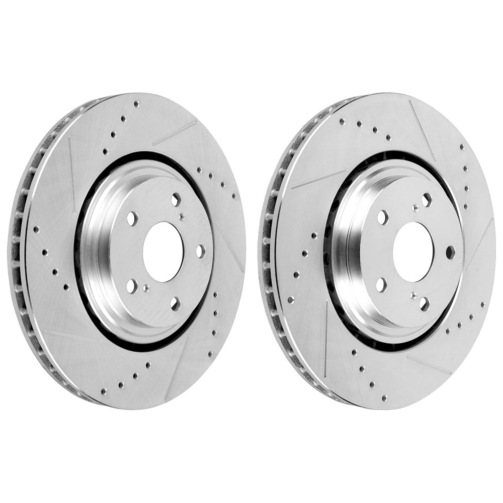 2015 Toyota Sienna Premium Duralo Drilled and Slotted Rotors - Front