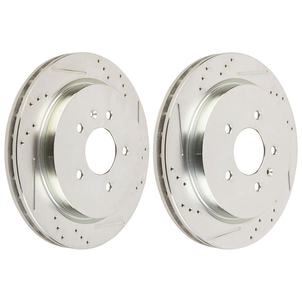 2004 Cadillac CTS Premium Duralo Drilled and Slotted Rotors - Rear