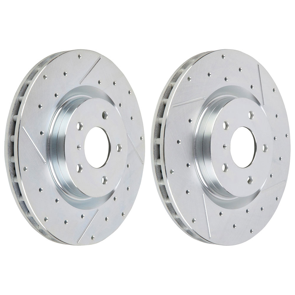 2007 Nissan 350Z Premium Duralo Drilled and Slotted Rotors - Front