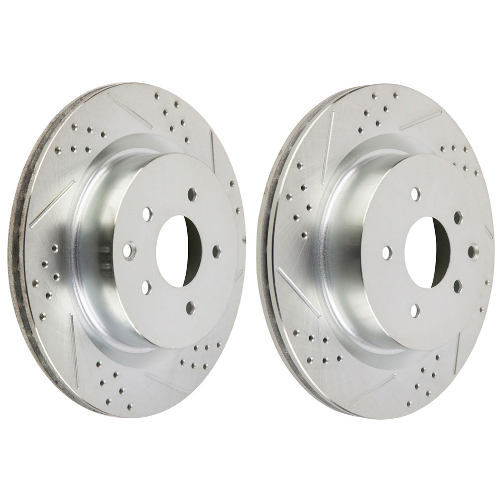 2007 Nissan 350Z Premium Duralo Drilled and Slotted Rotors - Rear