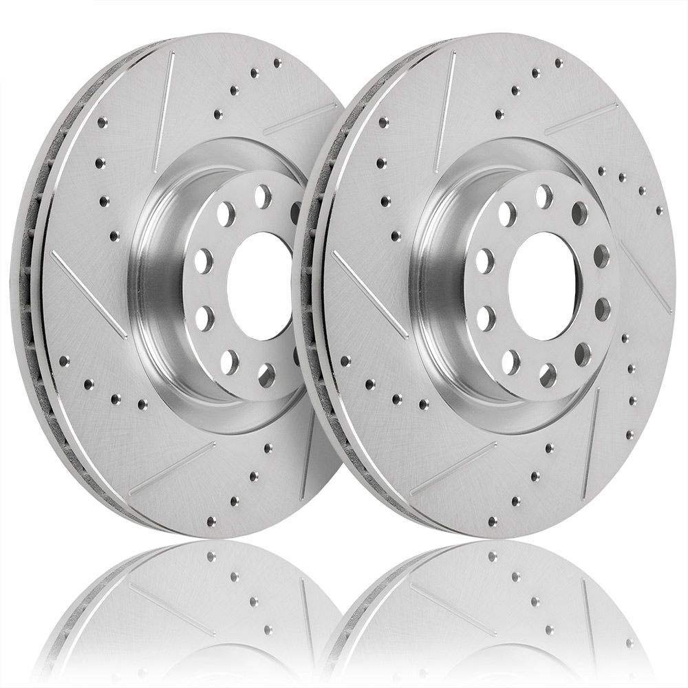 2001 Chevrolet Pick-up Truck Premium Duralo Drilled and Slotted Rotors - Rear