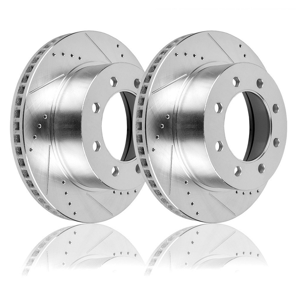 2000 Ford F Series Trucks Premium Duralo Drilled and Slotted Rotors - Front