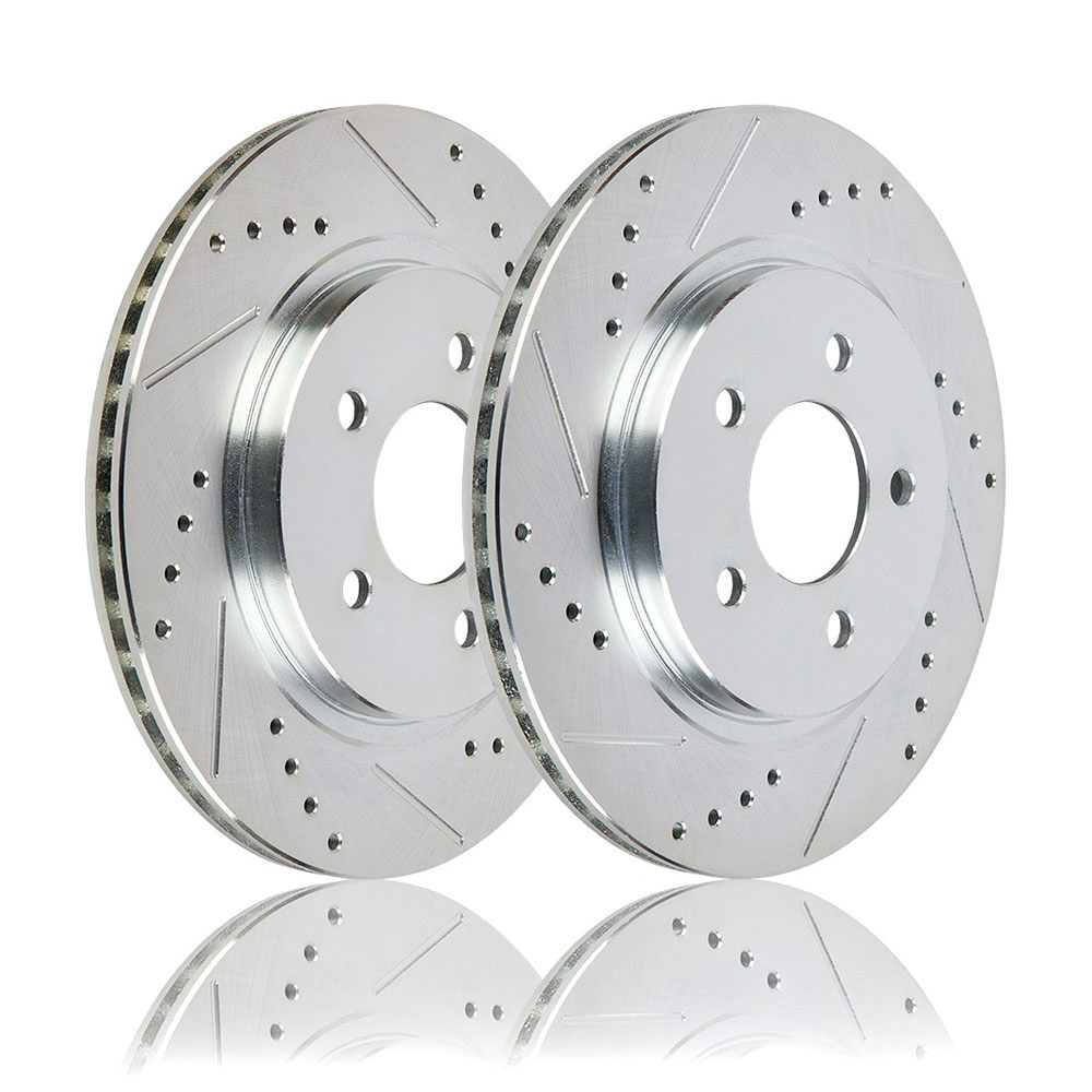 2001 Ford F Series Trucks Premium Duralo Drilled and Slotted Rotors - Front