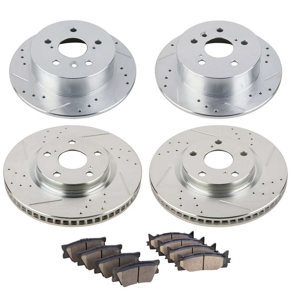2009 Toyota Avalon Premium Duralo Drilled and Slotted Rotors and Ceramic Pads