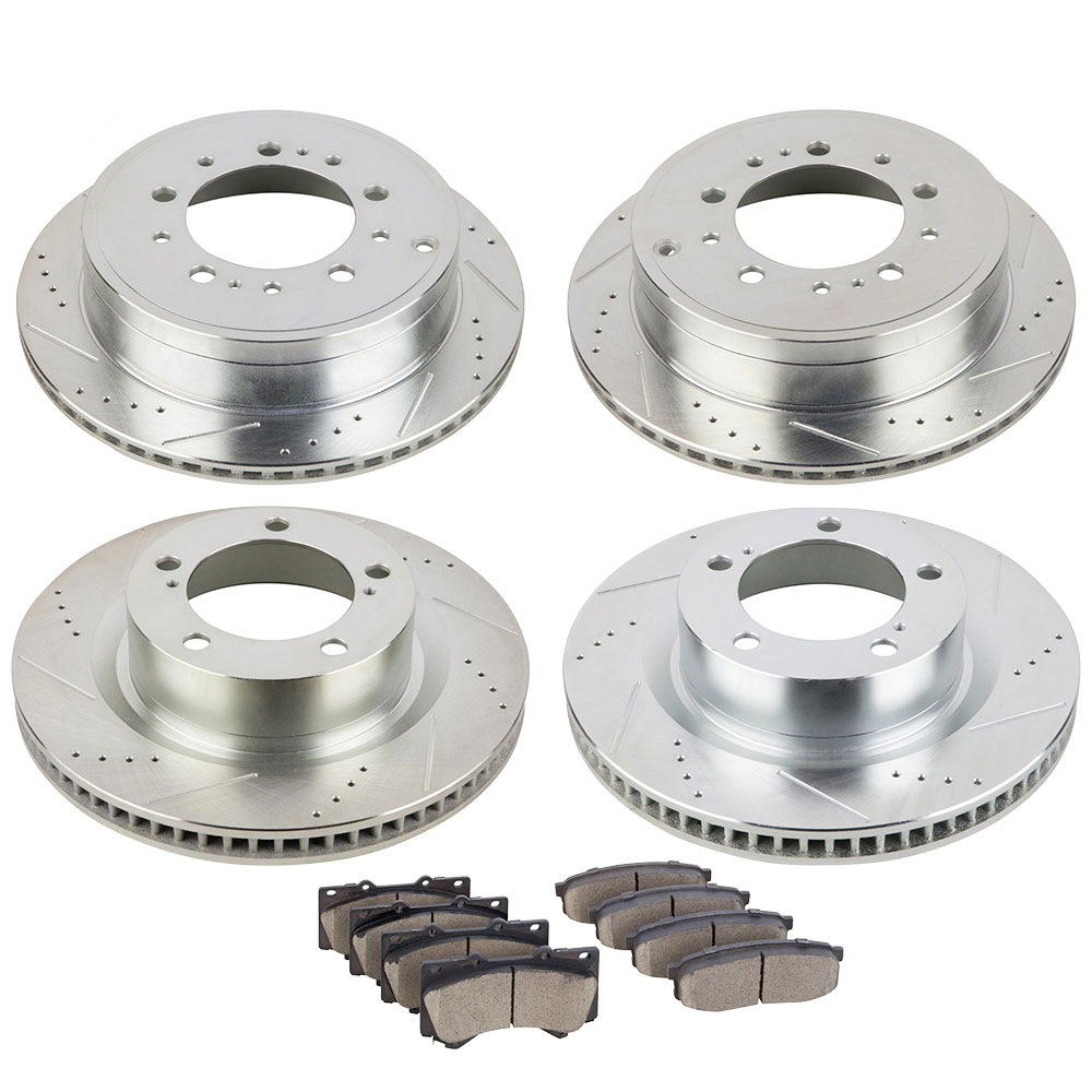 2010 Toyota Tundra Premium Duralo Drilled and Slotted Rotors and Ceramic Pads