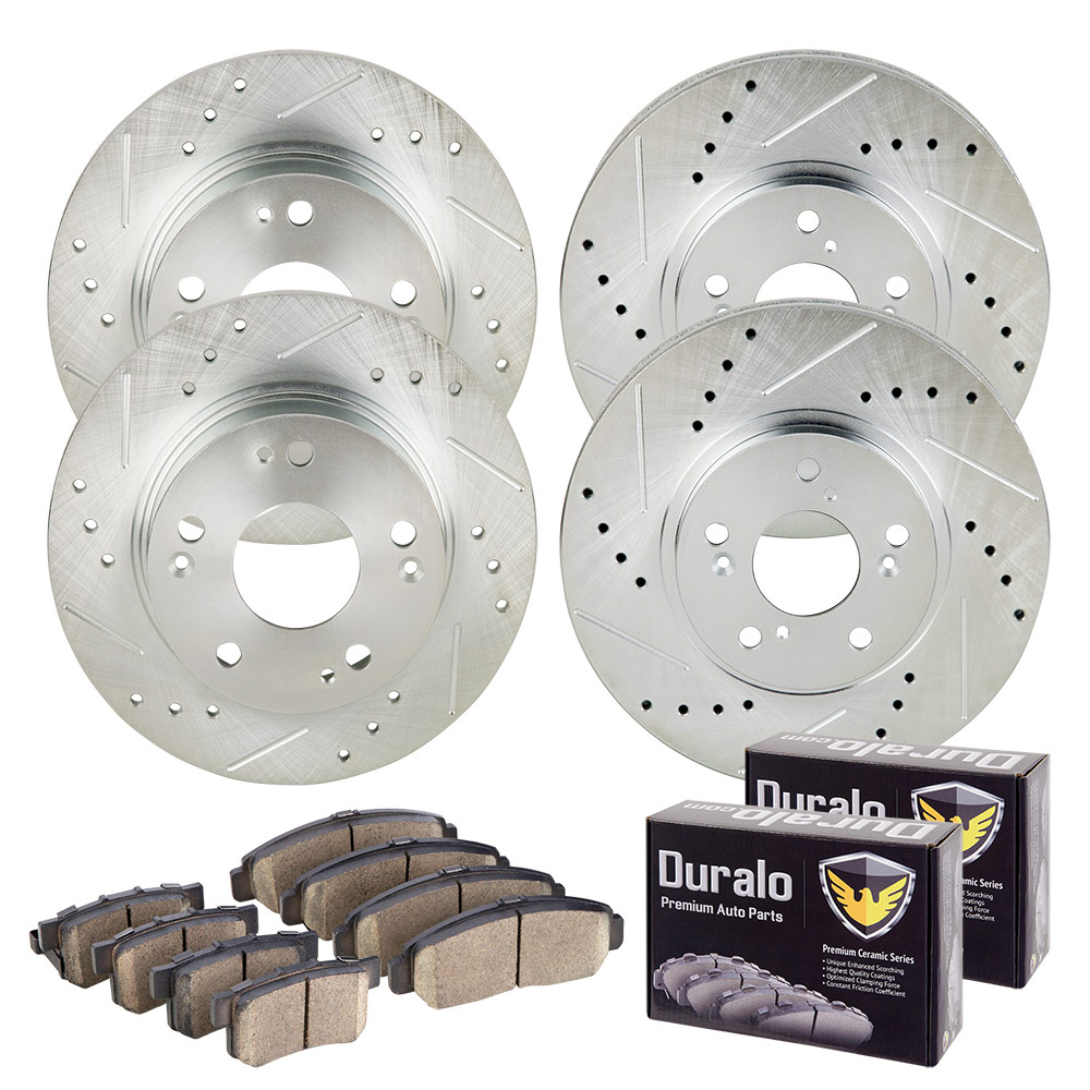 2004 Acura TSX Premium Duralo Drilled and Slotted Rotors and Ceramic Pads