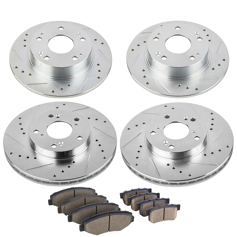 2003 Honda Accord Premium Duralo Drilled and Slotted Rotors and Ceramic Pads