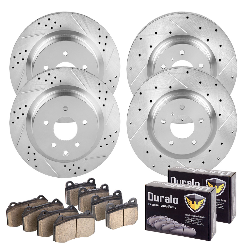 2004 Nissan 350Z Premium Duralo Drilled and Slotted Rotors and Ceramic Pads